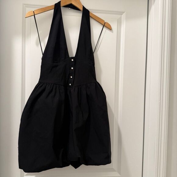 Zara Balloon Mini Dress Halter Size Small - Picture 4 of 10